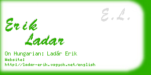 erik ladar business card